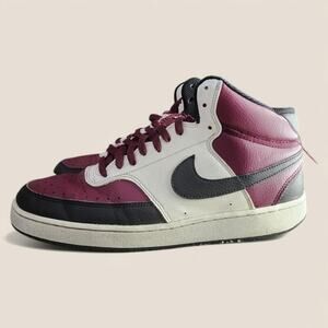 Nike court vision burgundy cream